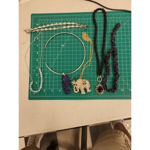 Necklace Lot 6 Beaded Pendant‎ Fashion Costume Jewelry Seahorse Elephant Stone